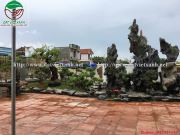Tiểu cảnh sân vườn kết hợp hòn non bộ nhà anh Linh - Hòa Bình